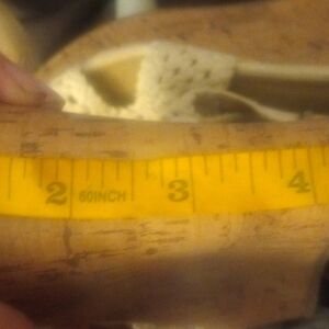 So 4 in  wedge sandals cream color